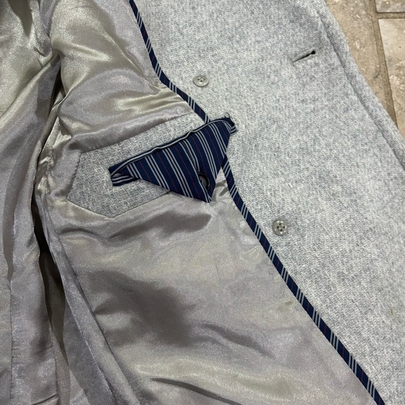 J.Crew Majesty‎ Peacot In Stadium Cloth F4923 sz 0 silver - Picture 15 of 16